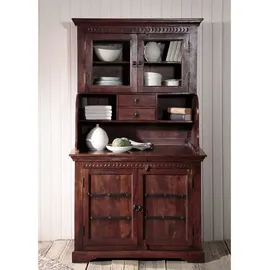 Massivmoebel24 Buffet Akazie 106 x 60 x 196 cm BRAUN