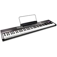 RockJam 88 Key Digital Piano Keyboard Piano with Full Size Semi-Weighted Keys, Power Supply, Sheet Music Stand, Piano Note Stickers & Simply Piano Lessons