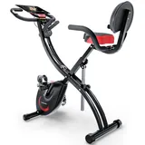 Sportstech Heimtrainer X150 | 2in1 Liegerad | Klappdesign Schwarz