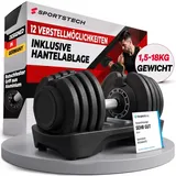 Sportstech Ironmate Hantel Verstellbare Hantel 1,5–18 kg schwarz