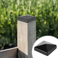 Swanew 10x Pfostenkappe Vielfältige Einsatzmöglichkeiten Pfostenkappe für Holzpfosten Pfostenkappe Pyramide Schwarz 71x71mm