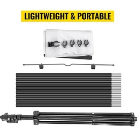 Vevor 16:9 Beamer Leinwand Stativ 4K HD Rolloleinwand Präsentationswand 178x100cm Projektor Bildschirm Standfuß 200-250cm höhenverstellbar ideal für Heimkino Tagungsraum Hochzeiten