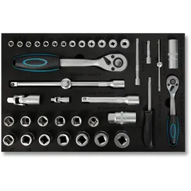 Eberth Multitool Werkzeug Set 81 Teile für Werkzeugwagen, für 4 Schubladen,