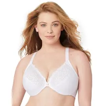 GLAMORISE Bügel-BH mit Vorderverschluss & T-Rücken weiß 80