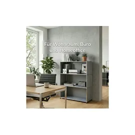 Floordirekt Bücherregal 75 x 40 x 120 cm Grau
