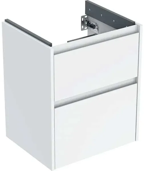 Geberit Renova Plan Unterschrank für Waschtisch, mit zwei Schubladen, 50,4x60,6x40,5cm, 504.025.01.1, Farbe: weiß / lackiert seidenglänzend