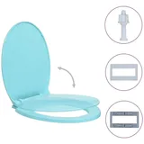 vidaXL WC-Sitz, Toilettensitz mit Absenkautomatik Grün Oval