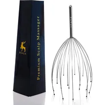 usaga Premium Kopfmassagegerät - Kopfmassage Spinne - Kopfhautmassagegerät mit 20 Fingern - Kopfkratzer für Entspannung von Kopf und Körpers