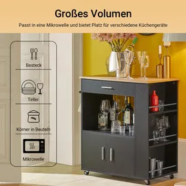 SoBuy Küchenwagen Schwarz FKW113-SCH