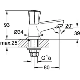 Grohe Costa Standventil chrom 20404001