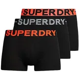 Superdry Trunk Boxershorts 3 Einheiten - Black / Orange - S