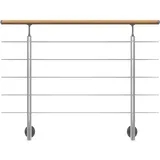 DOLLE Geländer-Set 150 cm Aluminium/Edelstahl/Holz