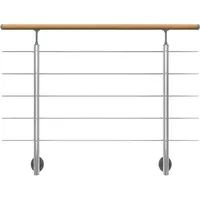 DOLLE Geländer-Set 150 cm Aluminium/Edelstahl/Holz