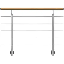 DOLLE Geländer-Set 150 cm Aluminium/Edelstahl/Holz