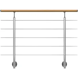 DOLLE Geländer-Set 150 cm Aluminium/Edelstahl/Holz