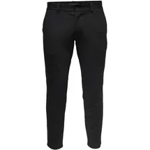 Only & Sons ONSMARK Slim Fit Chino Hose Schwarz 33 34