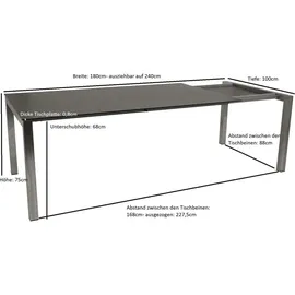 DEGAMO Melbourne Set 9-tlg. Grau/Silber