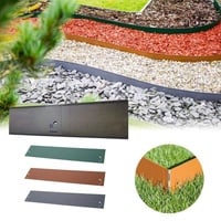 Rasenkanten Metall 18.5 cm x 120 cm | Beeteinfassung | Beetumrandung, Farbe:grau