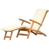 Kai Wiechmann Deckchair Auflage Liegestuhl Polster altweiß Creme beige waschbar Premium