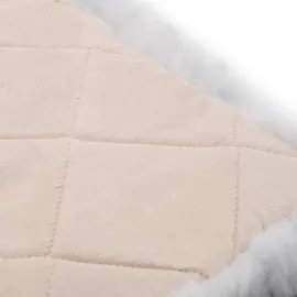 vidaXL Sitzkissen 2 Stk. Dunkelgrau Melange 40x40 cm Echter Schafspelz