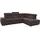 exxpo - sofa fashion "Spring, super bequem und komfortabel mit Armteil- und Kopfteilfunktion", braun (mocca), B:274cm H:81cm T:206cm, NaturLEDER (echtes Rindsleder) in Sitz und Rücken.