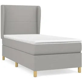vidaXL Boxspringbett 100 x 200 cm Hellgrau