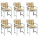 vidaXL Niedriglehner Auflage 100 x 50 x 7 cm Melange Beige 6 St.