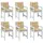 vidaXL Niedriglehner Auflage 100 x 50 x 7 cm Melange Beige 6 St.