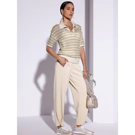 CREATION L Strickpullover gemustert Beige 38