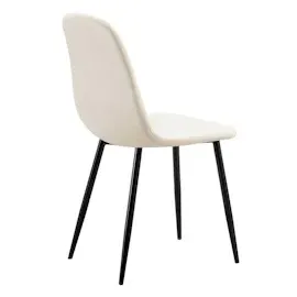 CLP 4er Set Esszimmerstuhl Baxter Samt I Gesteppter Küchenstuhl I Polsterstuhl Mit Metall-Gestell