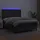 vidaXL Boxspringbett mit Matratze & LED Schwarz 140x200 cm Kunstleder