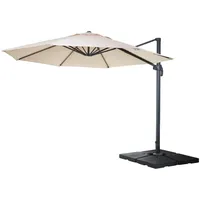 MCW Ampelschirm A96 Ø 4m Alu Creme mit Ständer
