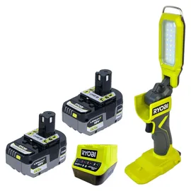 RYOBI RSL18-0 Akku Projektleuchte 18 V 800 Lumen + 2x Akku 5,0 Ah + Ladegerät