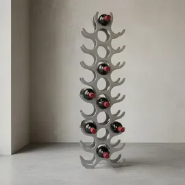 KADIMA DESIGN Weinregal 31 x 14 x 98 cm Silber