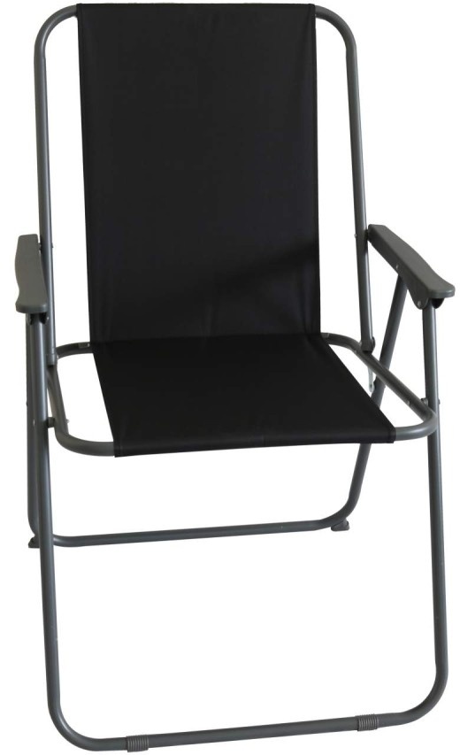 Picknick Stuhl schwarz grau Metallgestell klappbar Campingstuhl Angler