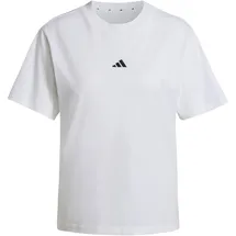 adidas Essentials Small Logo Cotton Shirt Weiß/Schwarz XXS