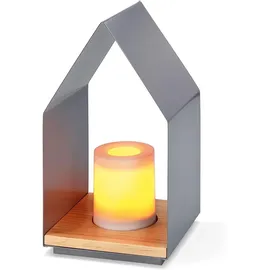 technik@all Batterie Dekoleuchten Haus LENI 2er Set mit Timer oder Dauerlicht