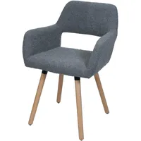 Mendler Esszimmerstuhl HWC-A50 II, Stuhl Küchenstuhl Polsterstuhl, Holz Stoff/Textil