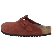 Birkenstock Boston Veloursleder normal Unisex Erwachsene Clog Sandalen, Hausschuhe, Pantoletten, Badeschuhe, Gartenschuhe rot 44 EU