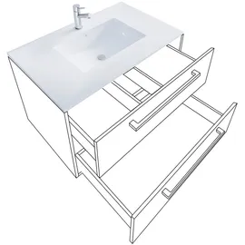 VCM my bath Badmöbel-Set Badinos 914845 schwarz 60,0 x 46,0 x 50,0 cm