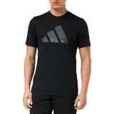 adidas Men's Train Essentials Seasonal Brand Love Camo Tee T-Shirt, Black/Olive strata, M