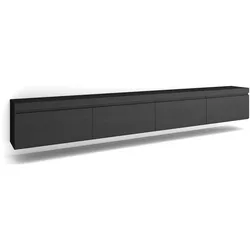 SKRAUT HOME Wohnzimmer TV-Schrank, Viel Stauraum, 320x35x45cm, Großes TV-Format, Hängend, Moderner Stil, Schwarz - 506_7