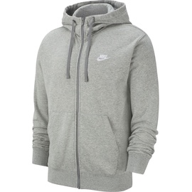 Nike Sportswear Club French Terry Kapuzenjacke dark grey heather/matte silver XS