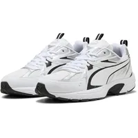 Puma Milenio Tech Unisex Sneaker Weiß/Schwarz/Silber 44