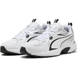 Puma Milenio Tech Unisex Sneaker Weiß/Schwarz/Silber 44