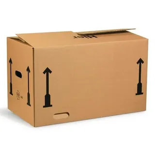 Umzugskarton Wellpappe L650xB350xH370mm zweiwellig braun