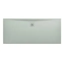 LAUFEN Pro Duschwanne H2139560770001 Marbond Ablauf lange Seite hellgrau