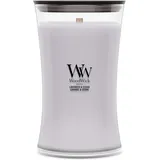 Woodwick Lavender & Cedar Duftkerze 610 g grau