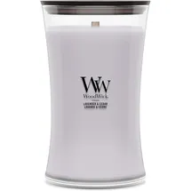 Woodwick Lavender & Cedar Duftkerze 610 g grau