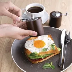 Gastronoble Olympia Salz- und Pfeffermühlenset | dunkles Holz | 8cm